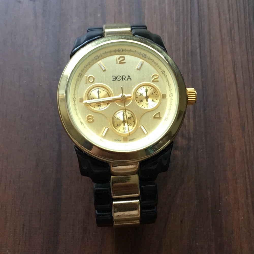 Bora Black & Gold Watch